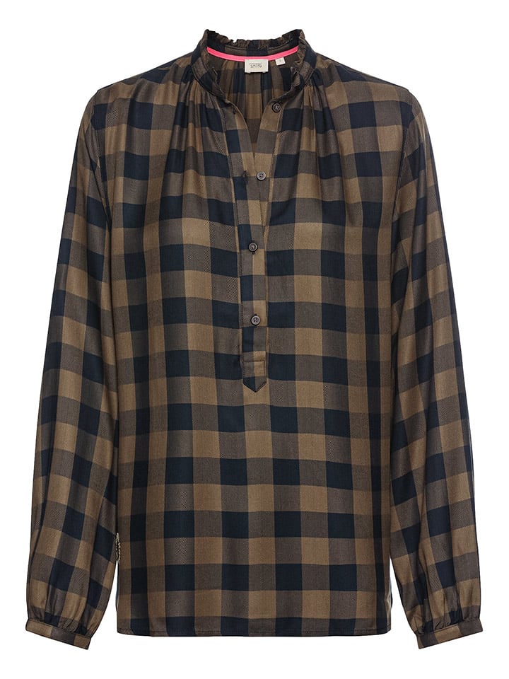 Camel Active Bluzka w kolorze czarno-oliwkowym rozmiar: XL