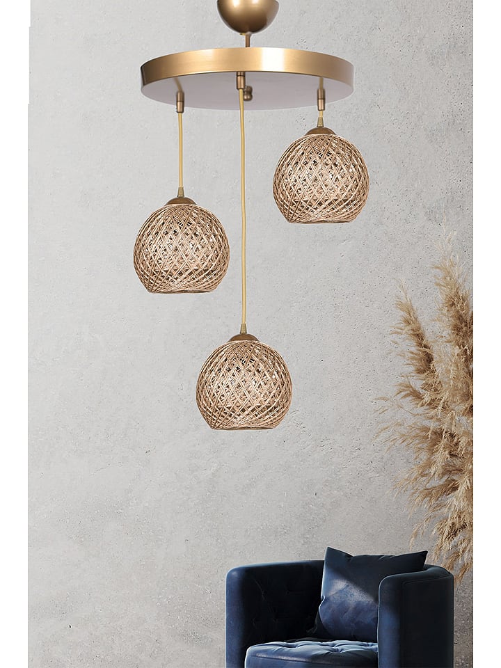 Opviq Lampa wisząca w kolorze jasnobrązowym - wys. 80 x Ø 32 cm rozmiar: onesize