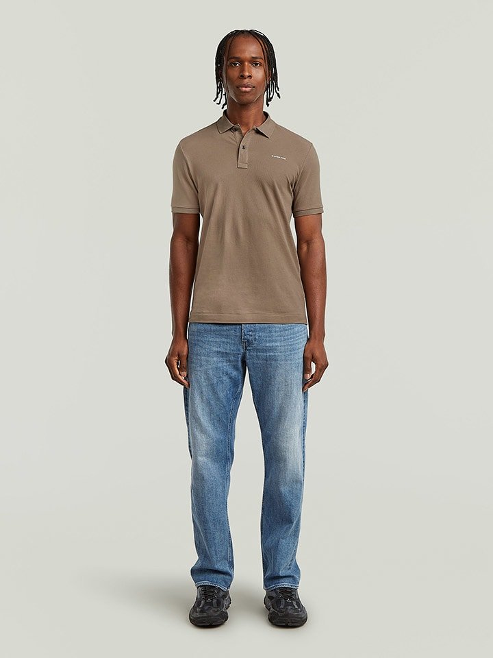 G-Star Koszulka polo w kolorze jasnobrązowym rozmiar: L