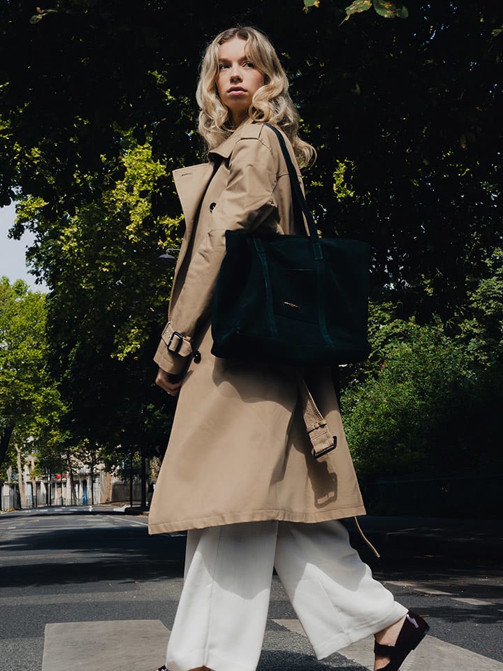 maison héritage PARIS Skórzany shopper bag "Rise" w kolorze czarnym - 52 x 31 cm rozmiar: onesize