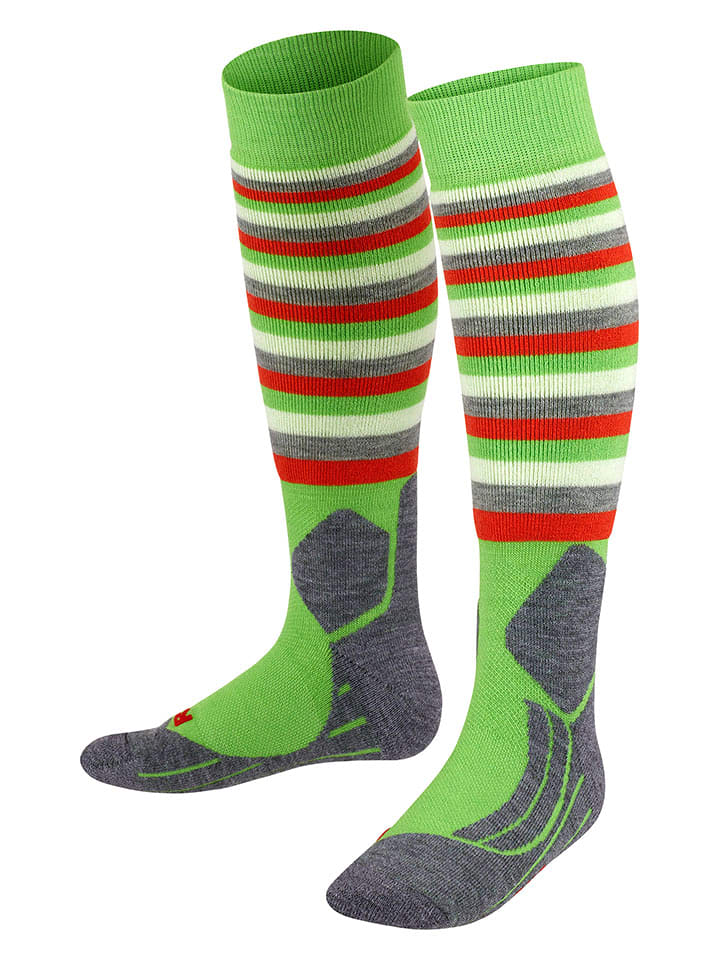 Falke Skarpety funkcyjne "Intermediate Stripes" w kolorze zielonym rozmiar: 35-38
