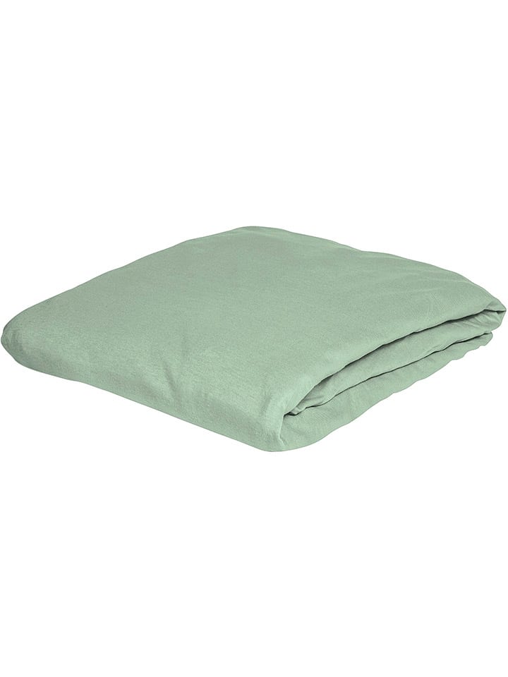 Bierbaum Prześcieradło flanelowe w kolorze zielonym na gumce rozmiar: 180x200 cm