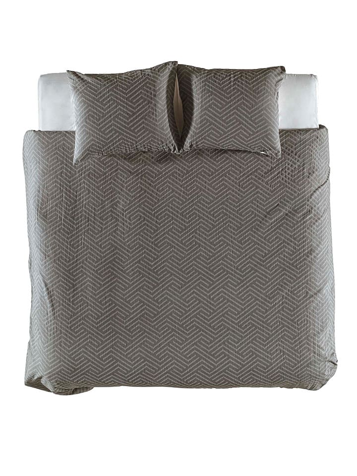 Yellow Komplet pościeli perkalowej w kolorze szarym rozmiar: 140x220 cm