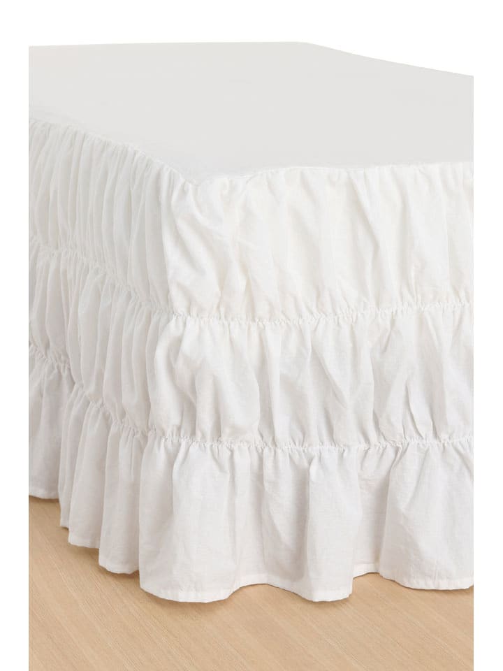Ellos Home Falbana "Juliette" w kolorze białym na łóżko rozmiar: 180x200 cm