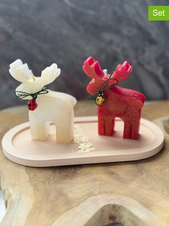 ABERTO DESIGN 3-częściowy zestaw w kolorze kremowo-czerwonym rozmiar: onesize