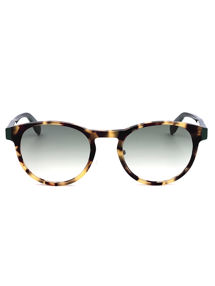 adidas Męskie okulary przeciwsłoneczne w kolorze brązowo-zielono-szarym rozmiar: 51