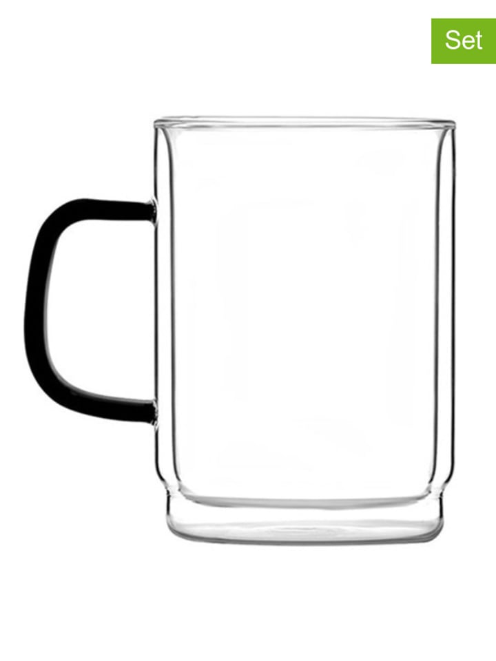 Vialli Design Kubki (2 szt.) w kolorze czarnym - 350 ml rozmiar: onesize