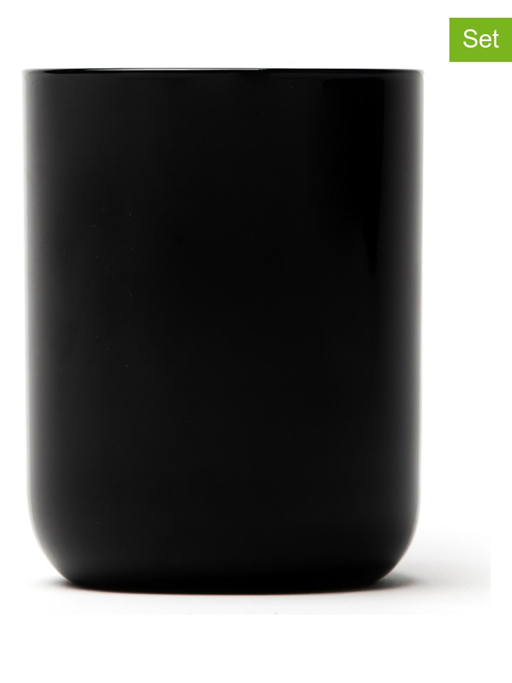 Trendy Kitchen by EXCÉLSA Szklanki (6 szt.) "Nordic" w kolorze czarnym - 350 ml rozmiar: onesize