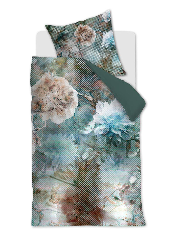 Beddinghouse Komplet pościeli satynowej "Erode" w kolorze błękitnym rozmiar: 155x220 cm