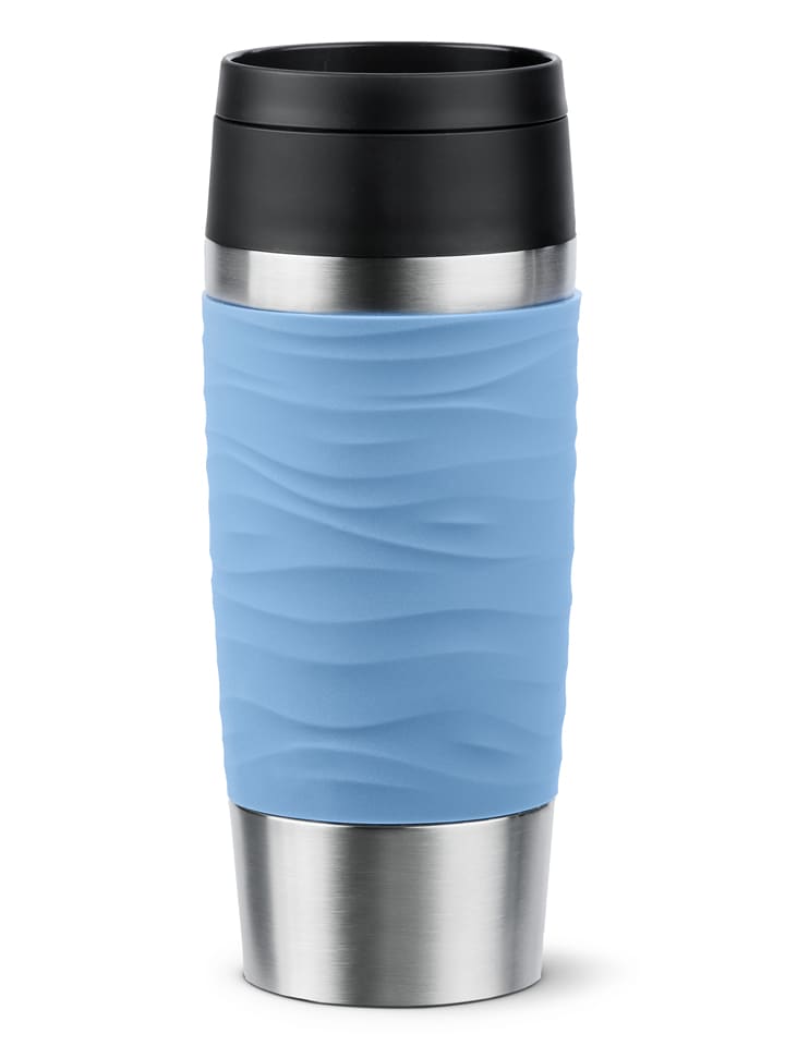 Emsa Kubek termiczny "Travel Mug Waves" w kolorze błękitnym - 360 ml rozmiar: onesize