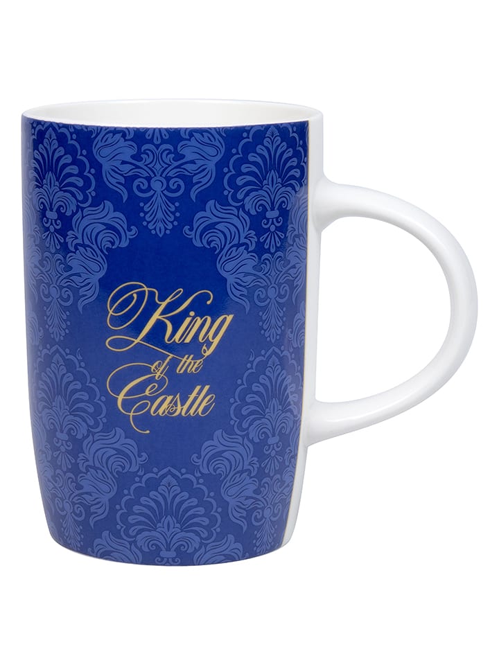 Könitz Kubek jumbo "King of Castle" w kolorze niebiesko-białym - 600 ml rozmiar: onesize