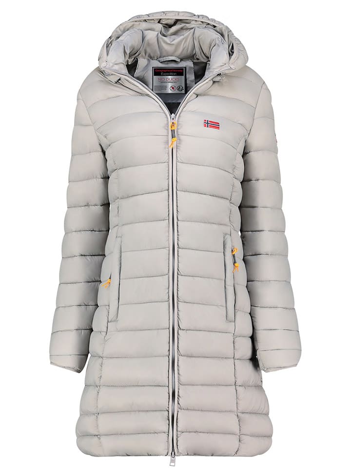 Geographical Norway Płaszcz pikowany "Atikolor" w kolorze jasnoszarym rozmiar: XXL