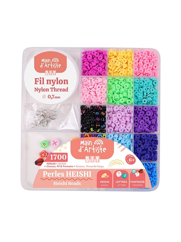 MGM 1700-częściowy zestaw koralików w różnych kolorach - 6+ rozmiar: onesize