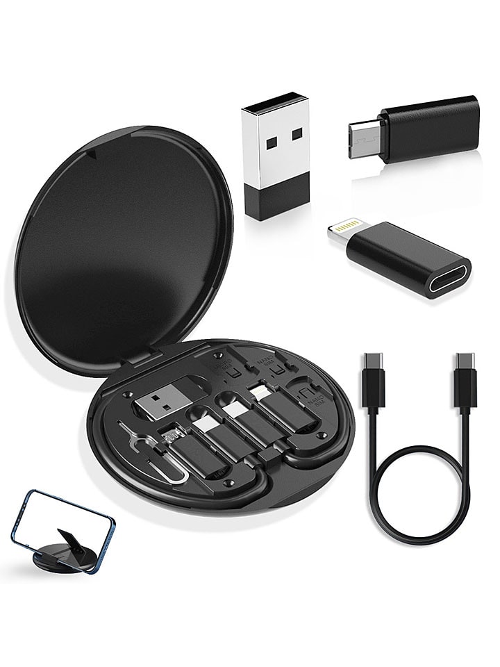 SWEET ACCESS Adapter USB 6w1 w kolorze czarnym ze schowkiem na kartę SIM rozmiar: onesize