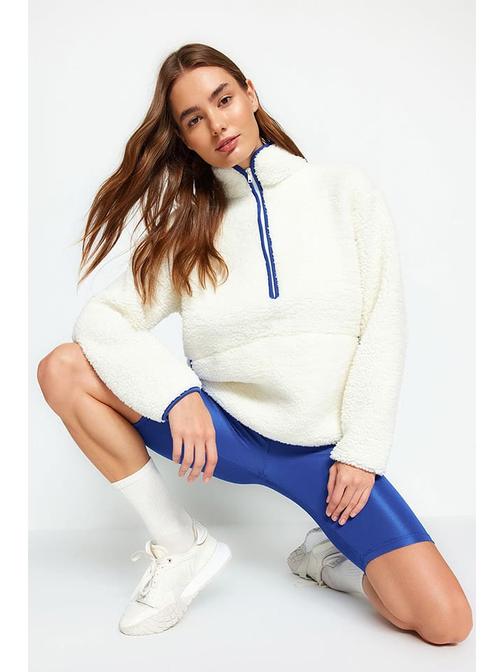 trendyol Bluza polarowa w kolorze kremowym rozmiar: M
