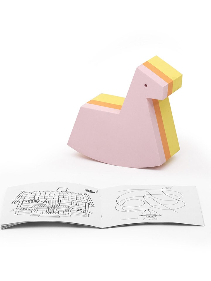 bObles Zabawka bujana w kolorze jasnoróżowo-pomarańczowo-żółtym - 0+ rozmiar: onesize