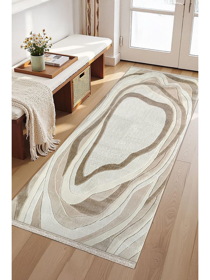 Conceptum Hypnose Dywan "Amorf - Ar006" w kolorze beżowym rozmiar: 100x300 cm