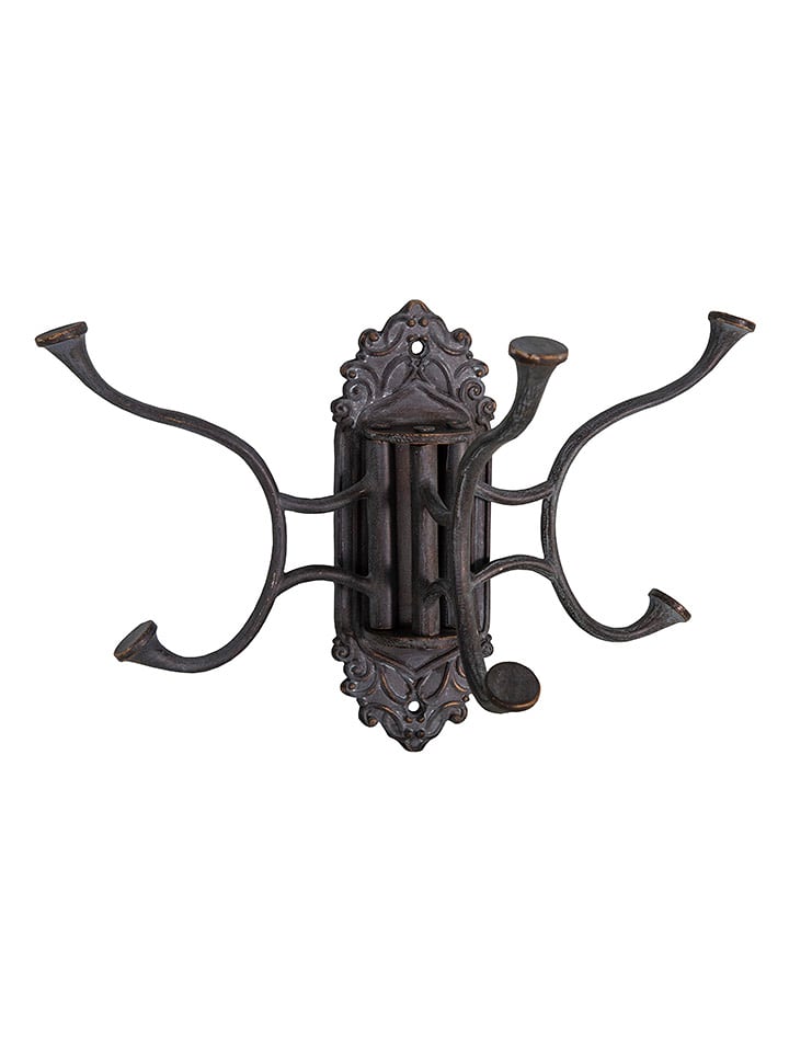 Anticline Haczyk ścienny w kolorze czarnym - 25 x 15,5 x 13,5 cm rozmiar: onesize