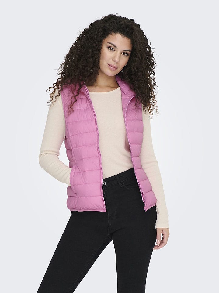 ONLY Kamizelka pikowana w kolorze jasnoróżowym rozmiar: XS