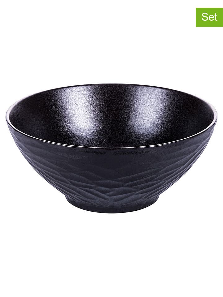Villa d´Este Miski (4 szt.) "Horeca" w kolorze czarnym - Ø 12,5 cm rozmiar: onesize