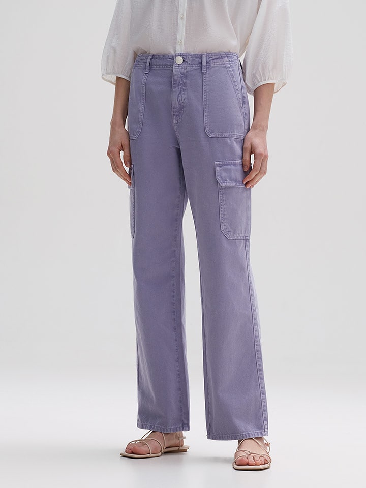 OPUS Bojówki dżinsowe w kolorze fioletowym rozmiar: 40