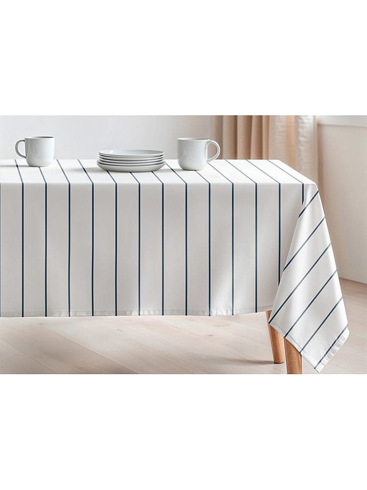 Mint Rugs Obrus "Nordic Maui" w kolorze biało-granatowym rozmiar: 155x100 cm