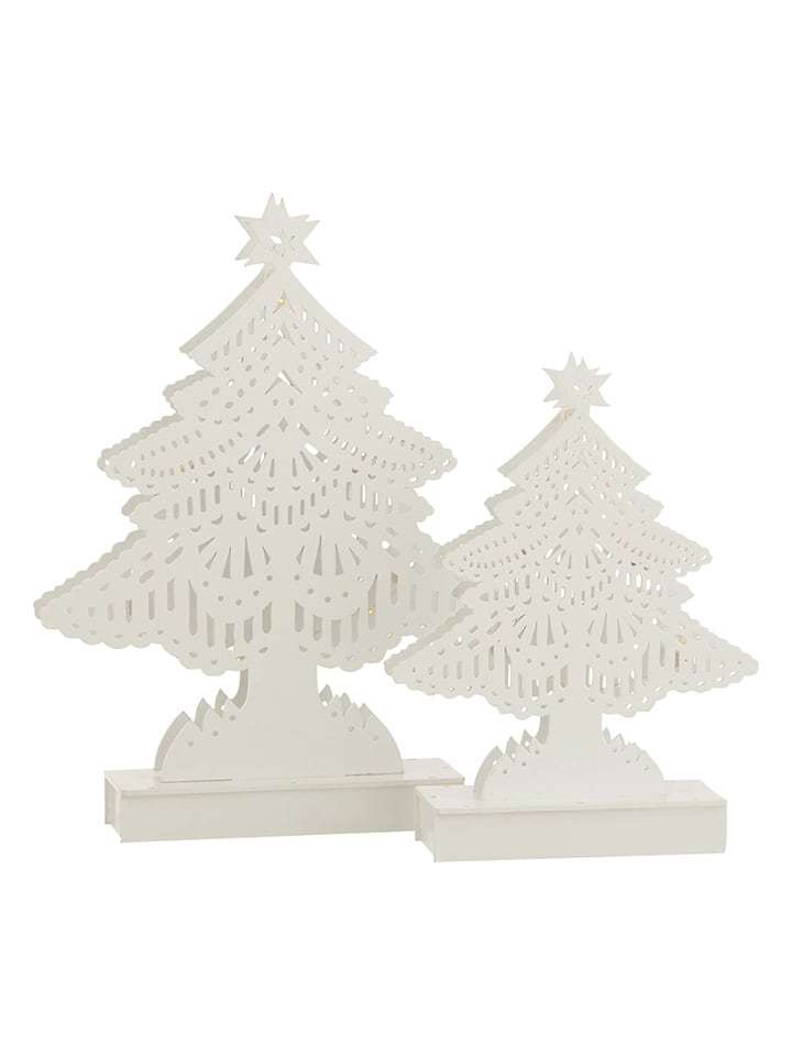 J Line Figurka dekoracyjna LED w kolorze białym - 19 x 28 x 5 cm rozmiar: onesize