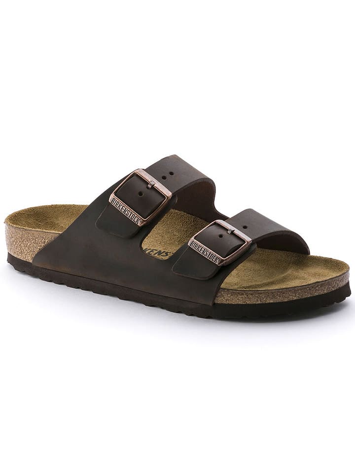 Birkenstock Skórzane klapki "Arizona" w kolorze brązowym rozmiar: 35