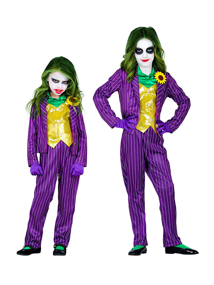 Carnival Party 3-częściowy kostium "EVIL CLOWN" w kolorze fioletowym rozmiar: 140