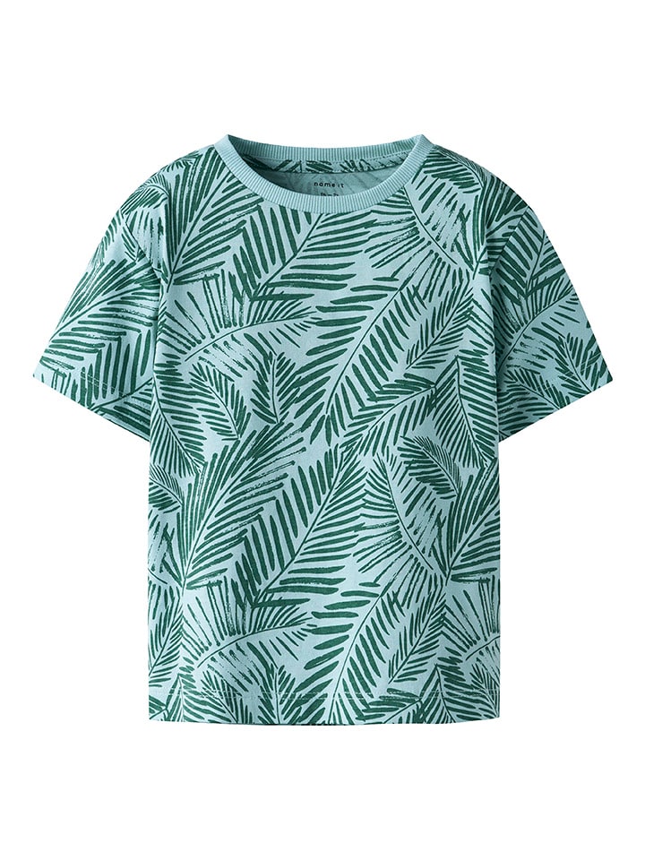 name it Koszulka "Jivan" w kolorze błękitno-zielonym rozmiar: 98