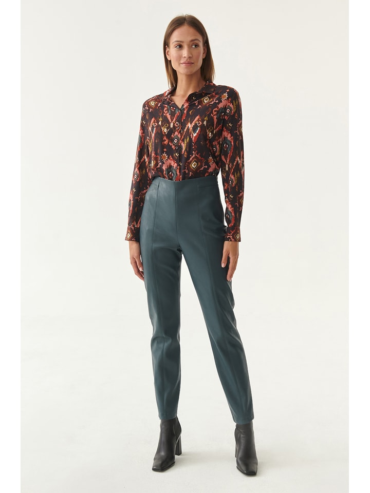 TATUUM Spodnie w kolorze niebieskoszarym ze skóry syntetycznej rozmiar: 42