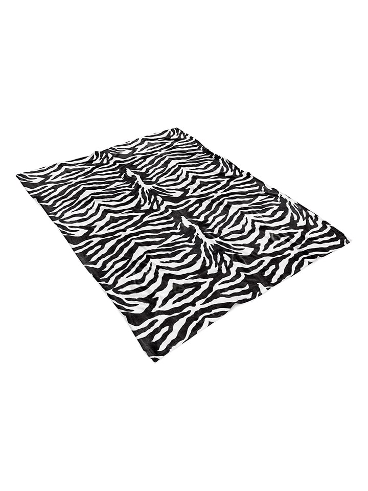 Zo!Home Pled "Zebra" w kolorze czarno-białym rozmiar: 140x200 cm
