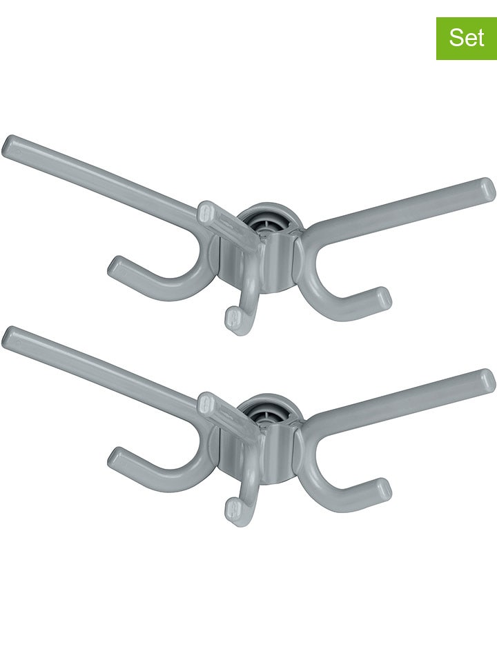 Wenko Haczyki (2 szt.) "Herkules" w kolorze szarym - 29 x 12,5 x 15 cm rozmiar: onesize