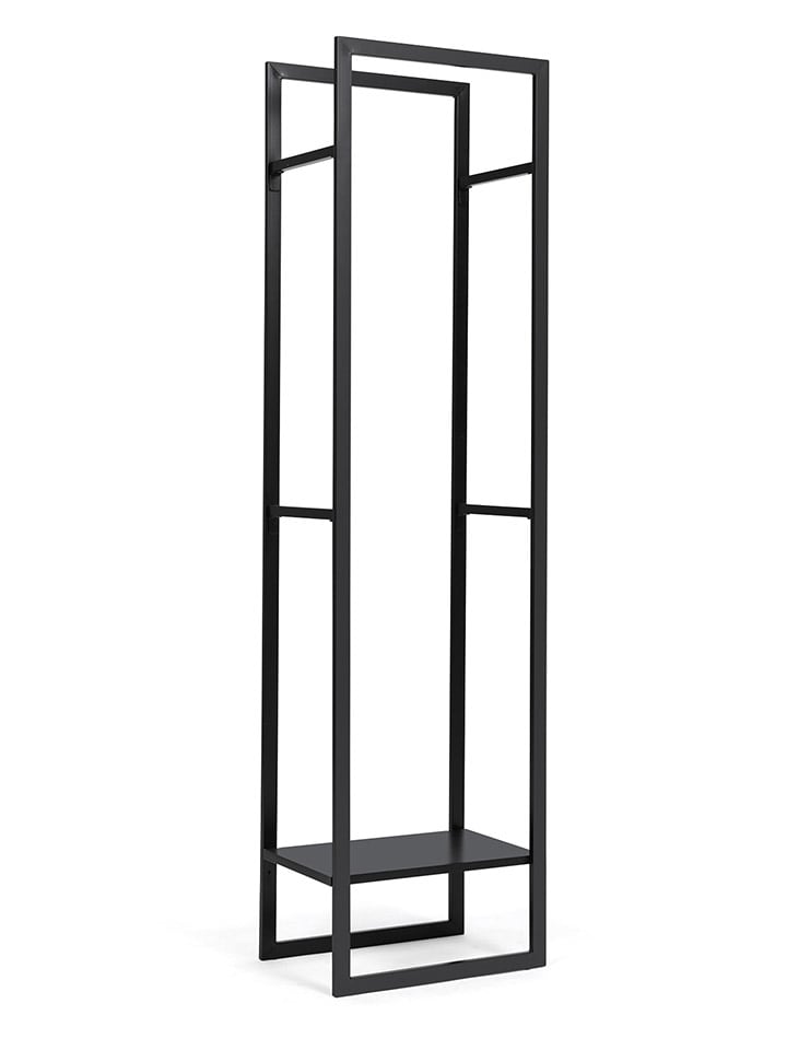 IDOMYA Essentials Stojak w kolorze czarnym na drewno opałowe - 45 x 170 x 30 cm rozmiar: onesize