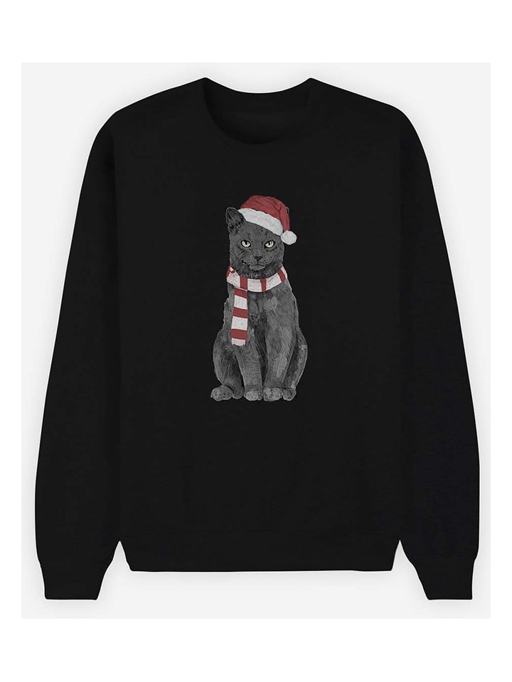 WOOOP Bluza "Xmas Cat" w kolorze czarnym rozmiar: L