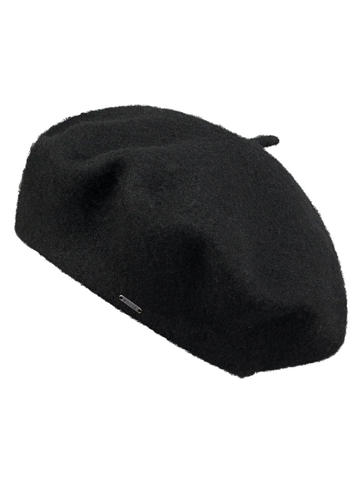Barts Wełniany beret "Sambre" w kolorze czarnym rozmiar: onesize