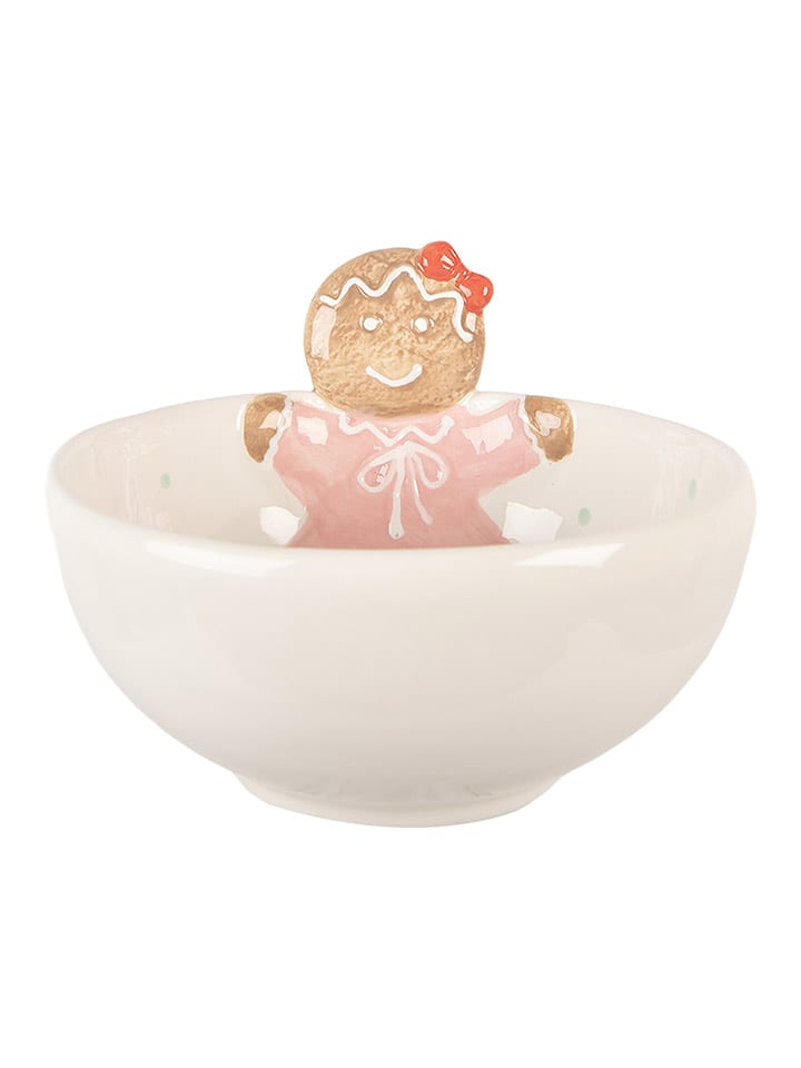 Clayre & Eef Miska w kolorze biało-beżowym - Ø 17 cm rozmiar: onesize