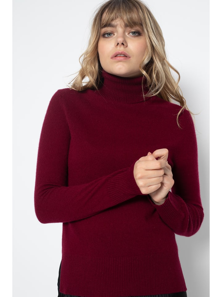 Perfect Cashmere Kaszmirowy golf "Tracy" w kolorze bordowym rozmiar: XXL