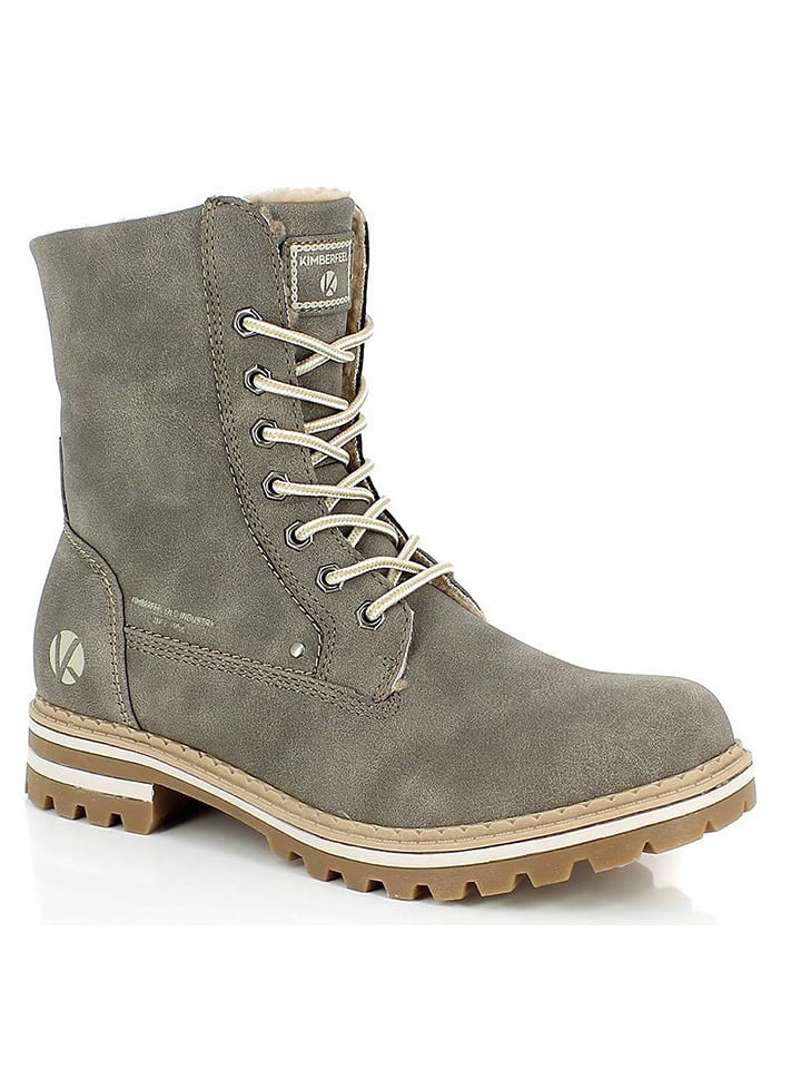 Kimberfeel Botki zimowe "Laina" w kolorze szarobrązowym rozmiar: 41