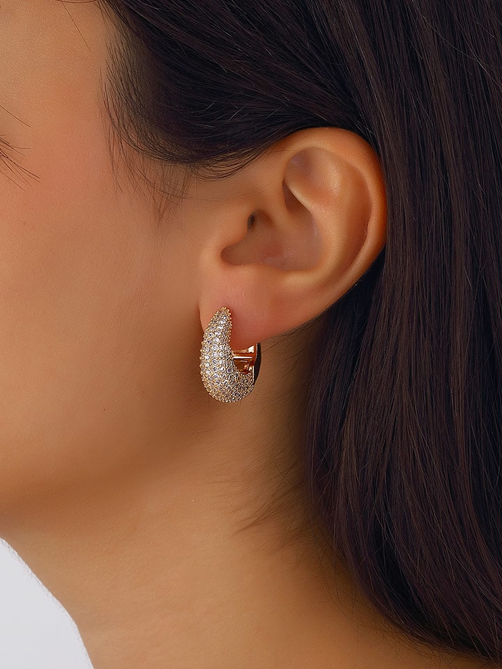 Nakkash Pozłacane kolczyki z cyrkoniami rozmiar: onesize