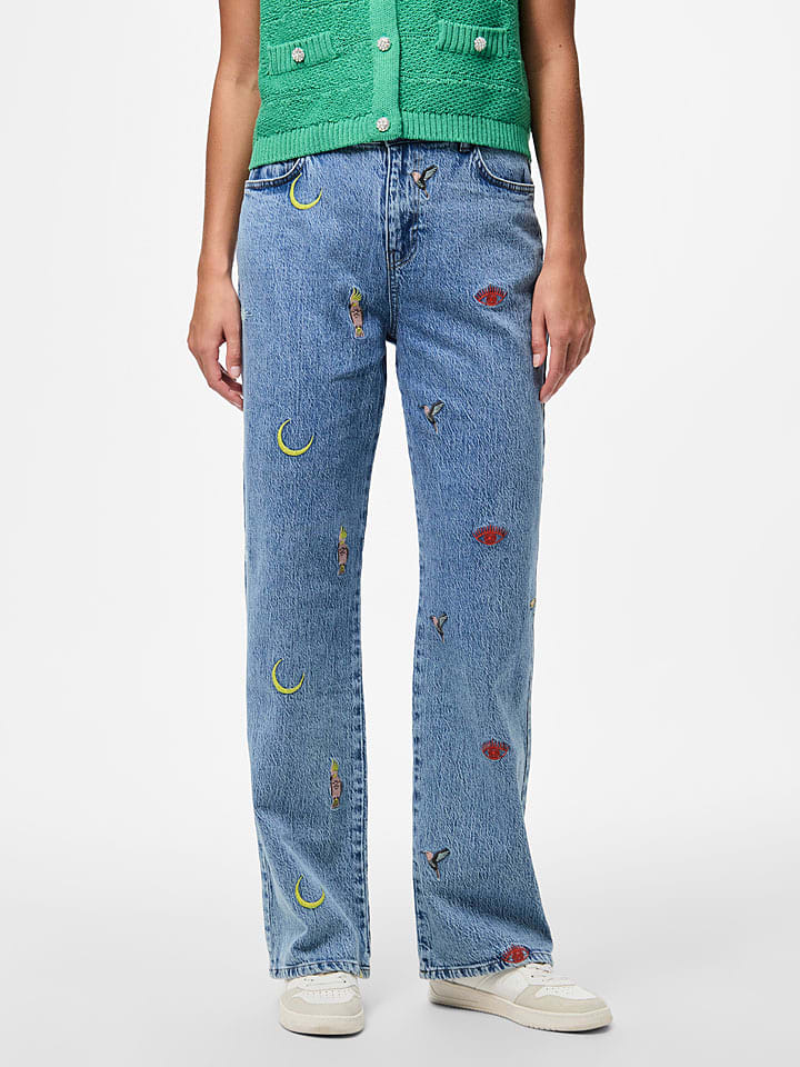 Pieces Dżinsy "Jidi" - Regular fit - w kolorze błękitnym rozmiar: W30