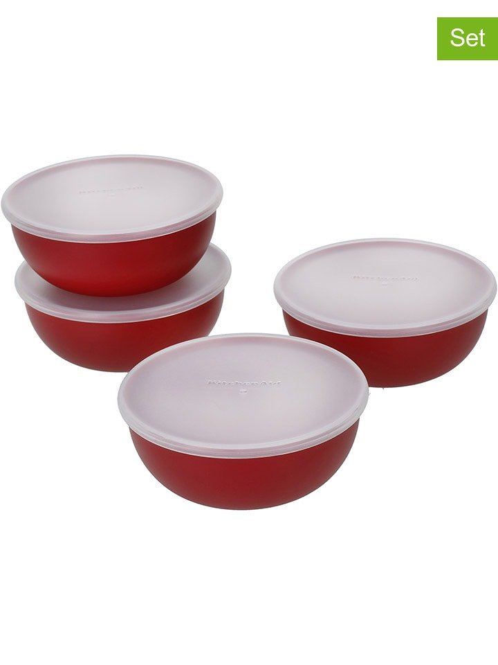 KitchenAid Pojemniki (4 szt.) w kolorze czerwonym - 230 ml rozmiar: onesize