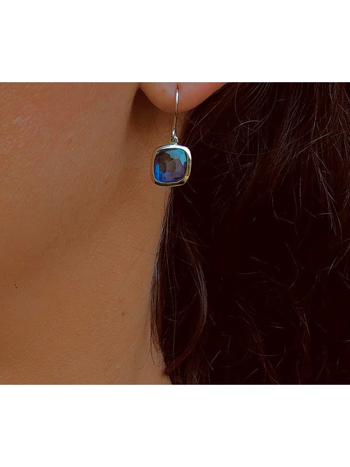 Les Petites Précieuses Srebrne kolczyki z kwarcem rozmiar: onesize