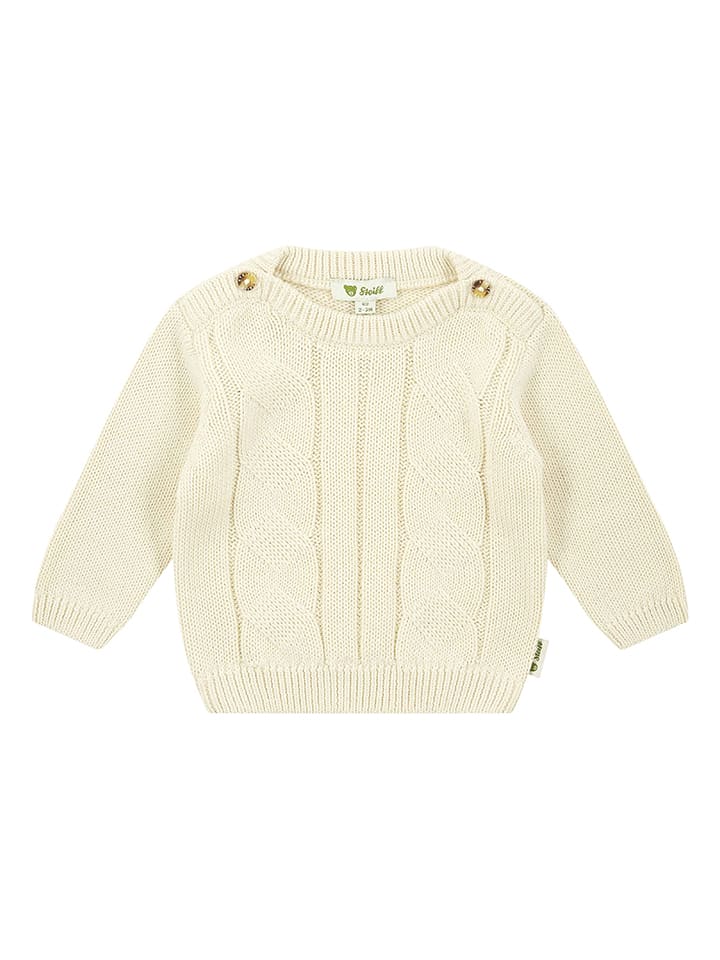 Steiff Sweter w kolorze kremowym rozmiar: 80