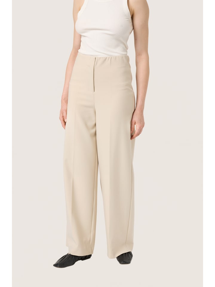 SAINT TROPEZ Spodnie "Corinne" w kolorze beżowym rozmiar: XS