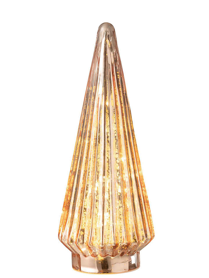 J Line Dekoracja LED "Christmas tree" w kolorze jasnoróżowym - wys. 33 x Ø 11,5 cm rozmiar: onesize