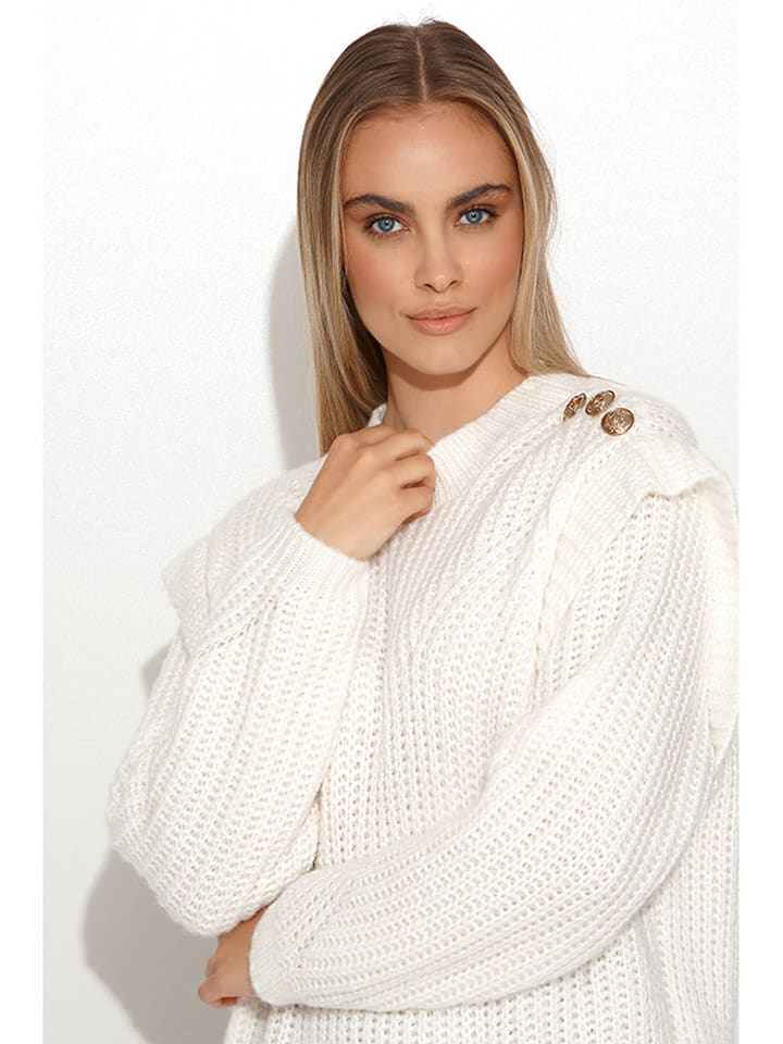 Makadamia Sweter w kolorze ecru rozmiar: onesize
