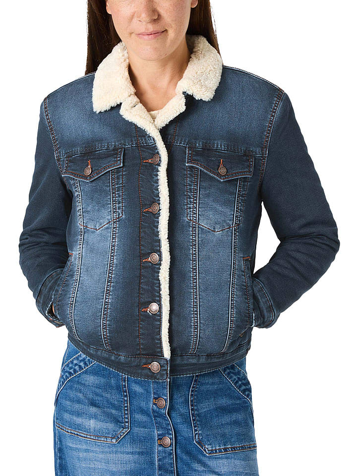 Timezone Kurtka dżinsowa w kolorze granatowo-białym rozmiar: XL