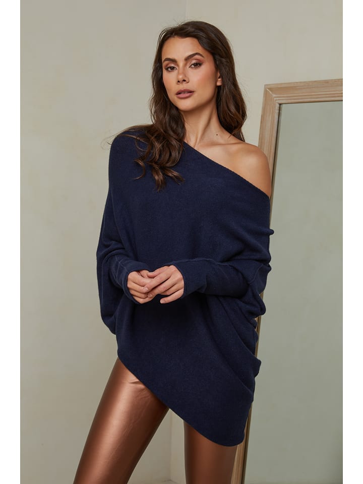 Joséfine Sweter "Isaszeg" w kolorze granatowym rozmiar: S