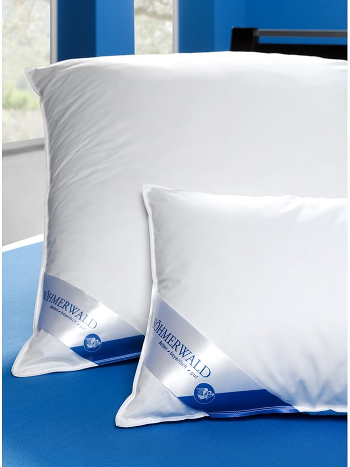 Böhmerwald Poduszka puchowa "Premium - Extra Soft" w kolorze białym rozmiar: 40x80 cm